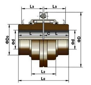 T20系列罩壳轴向安装蛇形弹簧联轴器